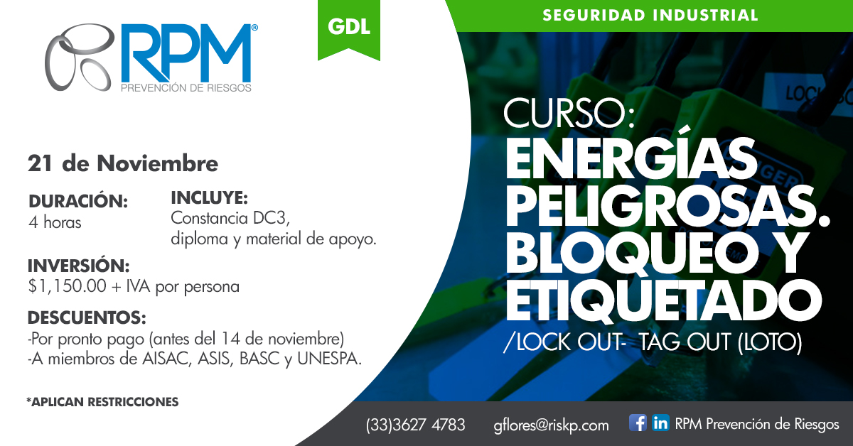 NERGÍAS PELIGROSAS. BLOQUEO Y ETIQUETADO LOCK OUT-TAG OUT